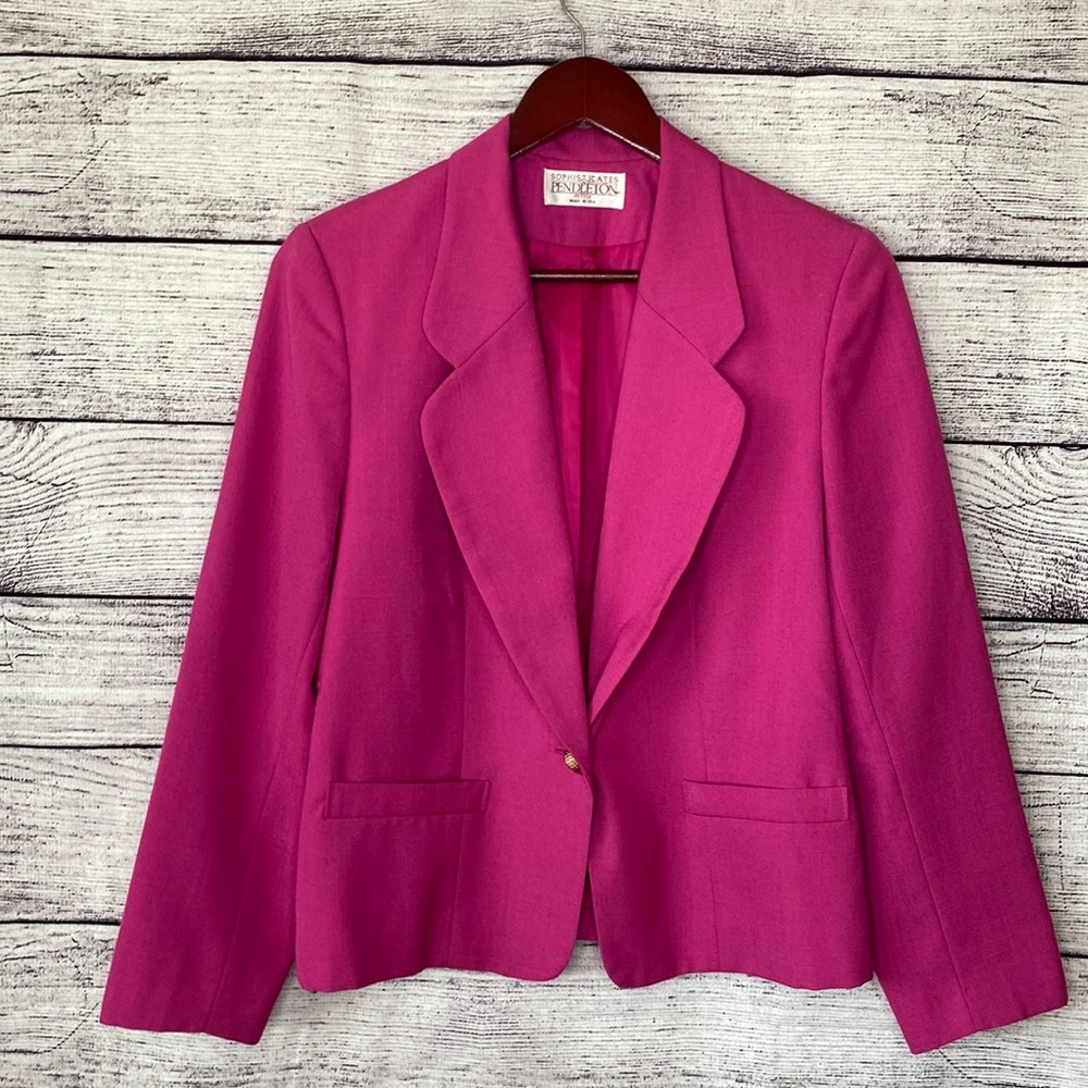 Pendleton Viva Magenta Blazer Size 8